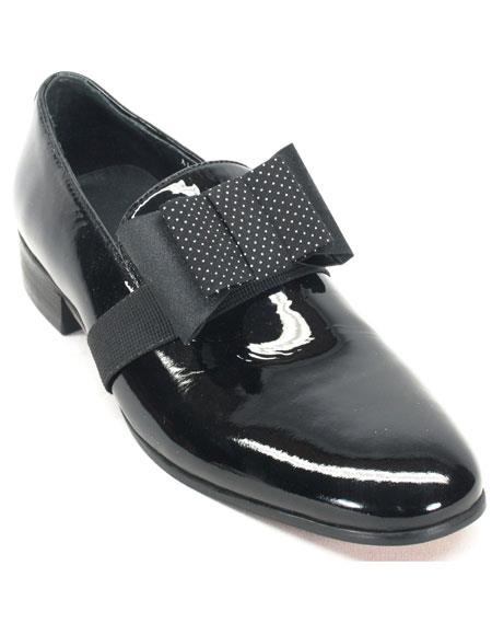 black suede tuxedo shoes
