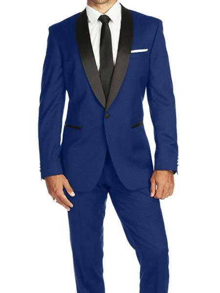 Mens electric blue suits, indigo ~ cobalt prom suit