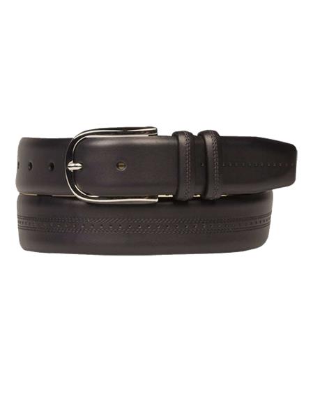 Mezlan Brand Men's Genuine Calfskin Taupe Skin Belt