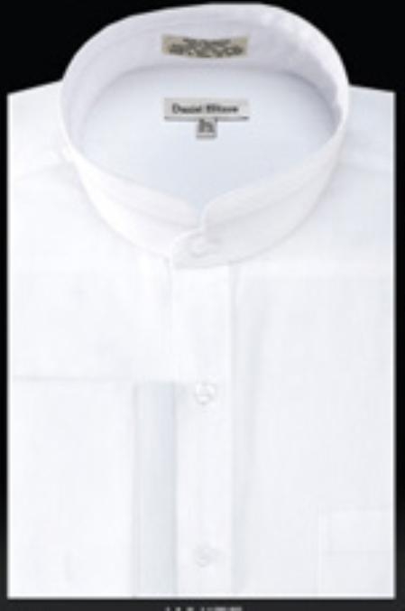 Product UZ284 French Cuff Banded Collar  dress  shirts  no  col