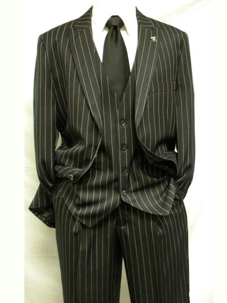 Liquid Jet Black and White Gangster pronounce visible PinStr