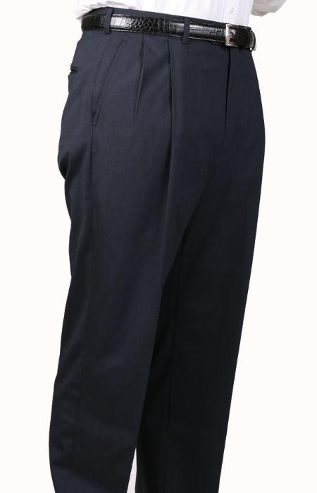 Char Blue Parker Pleated Slacks Pants Lined Trousers