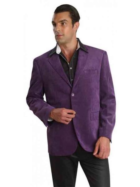 35590-J Patroncito Corduroy Purple color shade Blazer Online