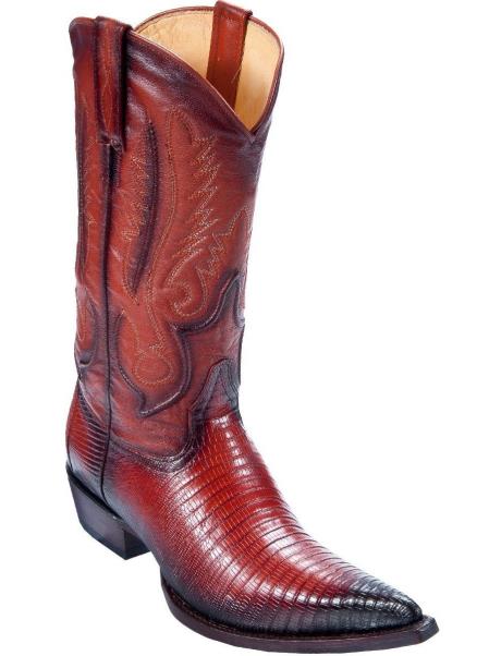 Men's Los Altos Genuine Teju Lizard Faded Cognac Boots With