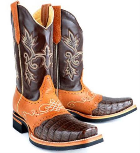 caiman skin boots