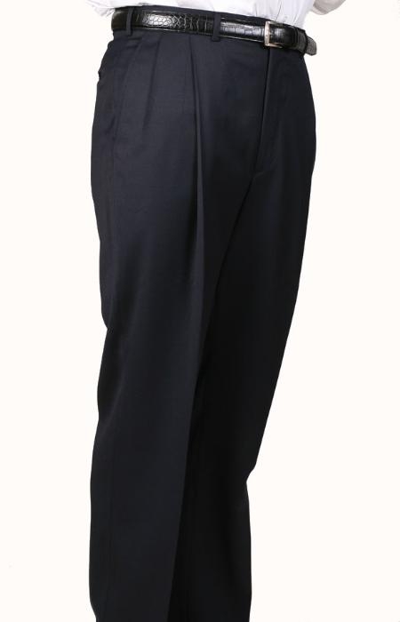 Navy Somerset Double-Pleated Slacks Slaks / Dress Pants Trou