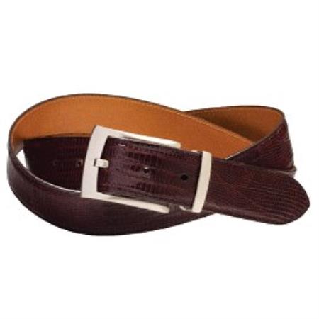 Teju Lizard Belt Available in Brown Black Navy Colors