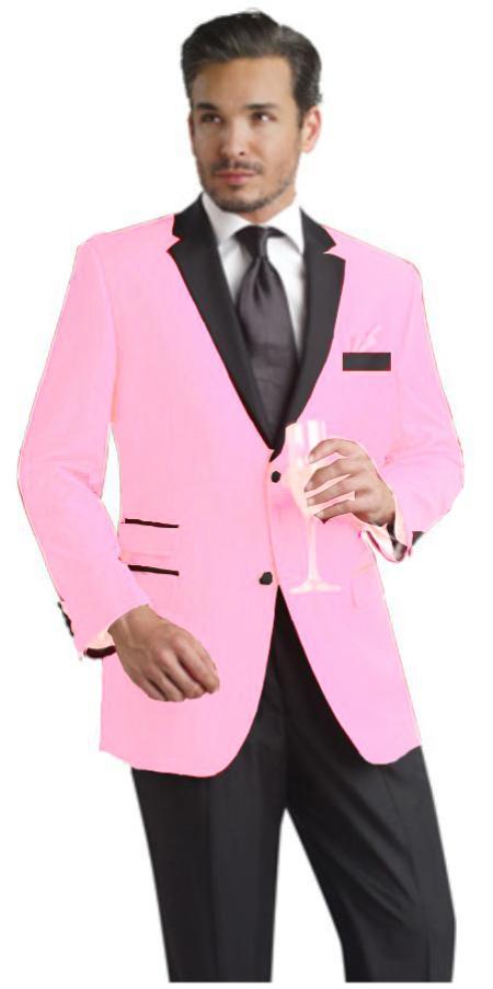 pink and black suit