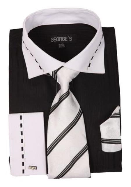 mens colored dress shirts with white collar