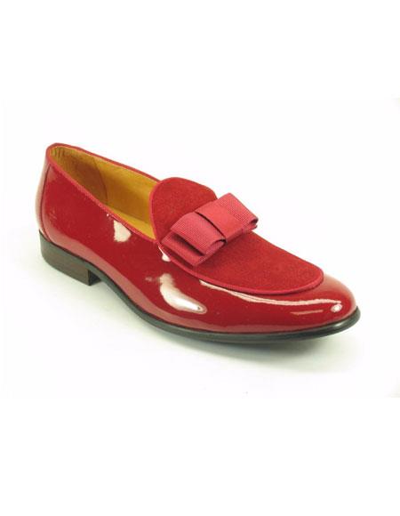 mens red slip on shoes