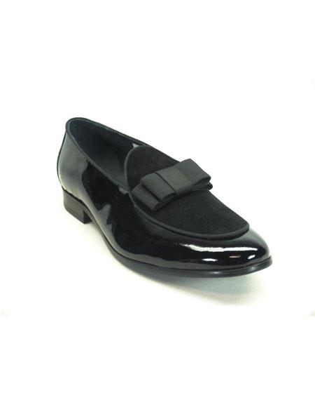 mens black shiny formal shoes