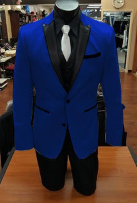 Men S Light Wool Statement Tuxedo Vested Formal Wedding Stage Suit Alberto Blue - blue tuxedo roblox