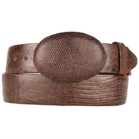 Original Lizard Teju Skin brown color shade Western Style Belt