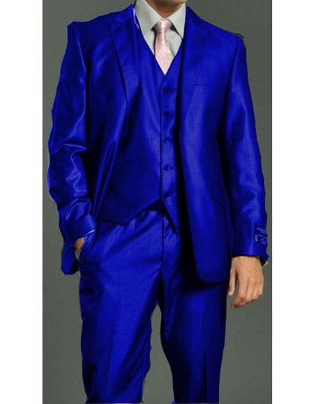 Mens electric blue suits, indigo ~ cobalt prom suit