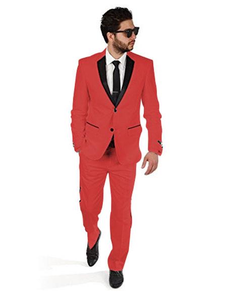 CH2004 2BW2 red with black lapel