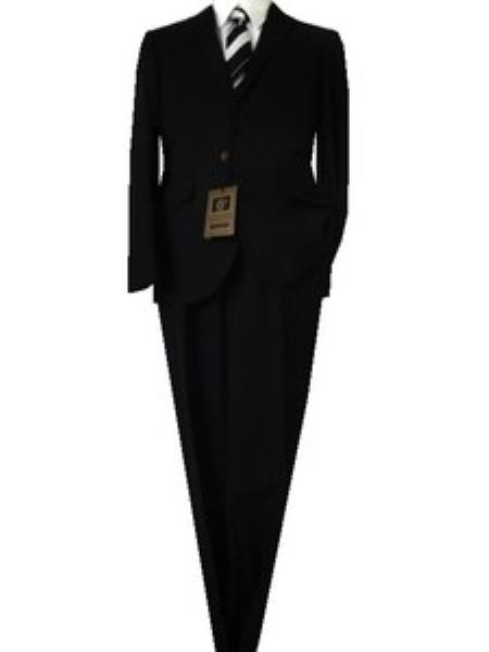 J7939 Fitted Discounted Online Sale Slim narrow Style Cut 2 Button Style Euro Slim narrow Style Solid Liquid Jet Black Suit 