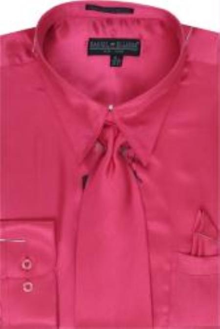 Silky Satin Dress Shirt/Tie