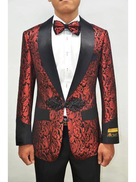 Cheap men's Printed Unique Patterned Print Floral Tuxedo Flo