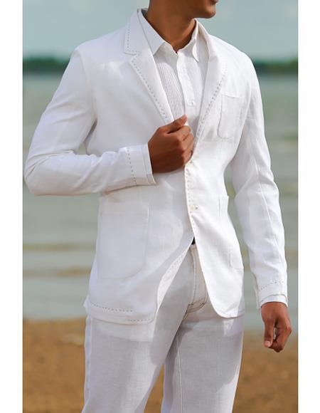 Product Sk20 Mens Beach Wedding Attire Suit Menswear White