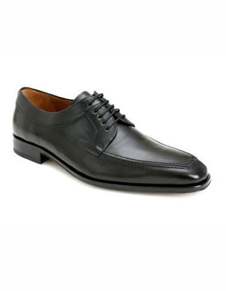 men's Lace Up Leather Lining Black Shoe