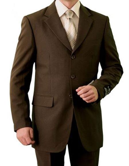 Mens Suit Blazer Notch Lapel Single Breasted Brown Blazer