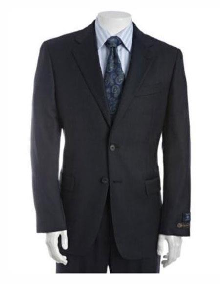 Navy Side Vent Notch Lapel Suit Perfect For Wedding