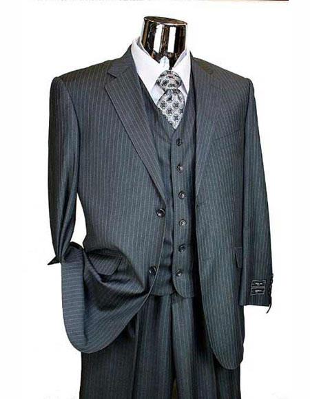 Athletic Cut Classic Mens Suits Relax Fit Pleated Pants 19 I