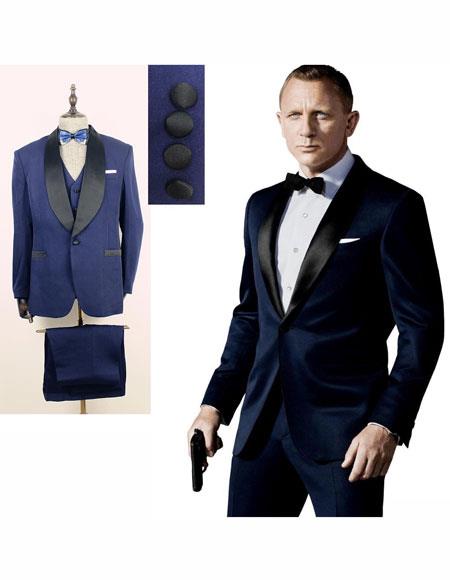 James Bond Tuxedo Navy Blue