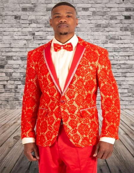 red and gold tuxedo