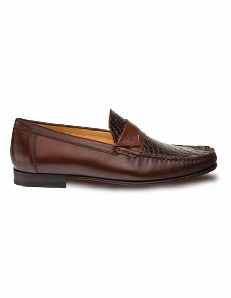 Brown Full Leather Sole Handmade Mezlan Mens Shoes