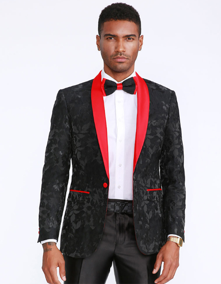 black and red formal suits