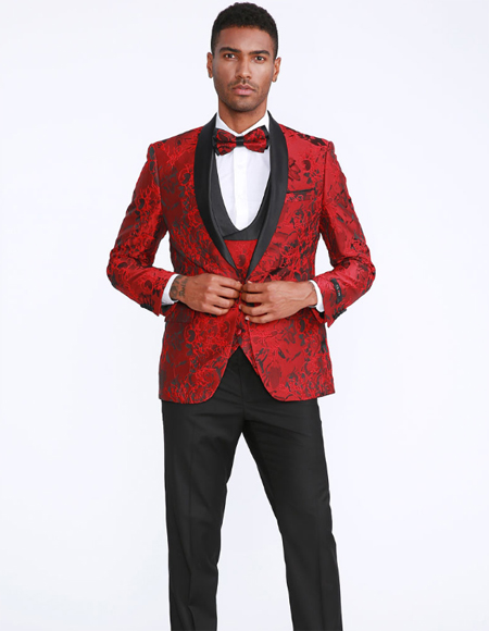 red and black formal mens