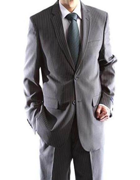 Charcoal Big And Tall Notch Lapel Mens Suit