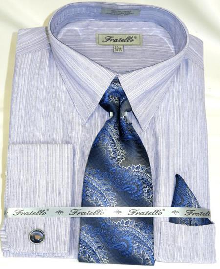 Blue Colorful Mens Dress Shirt