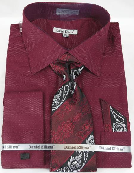 burgundy tie shirt