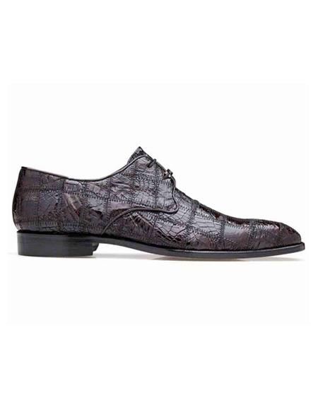 Belvedere Sabato Black Cherry Genuine Caiman Crocodile Patch