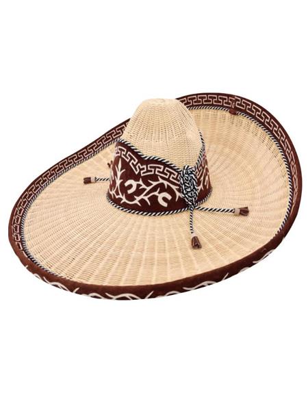 Sombrero Charro De Mimbre - Herradura Almendra