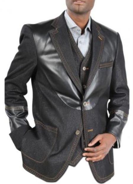 mens denim sport coat