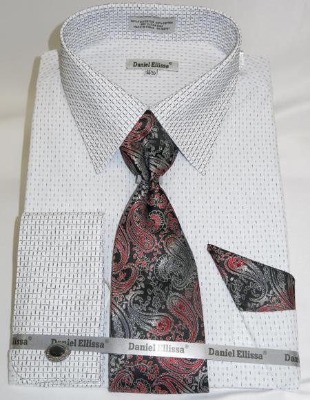 Mens Fashion Dress Shirts and Ties Black Colorful Mens Dress Shirt