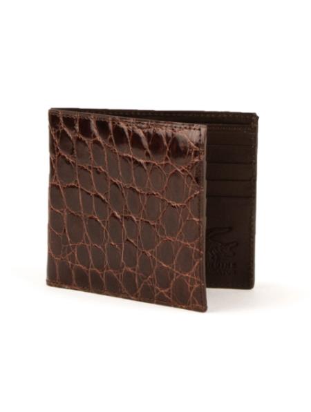 Mens Alligator Billfold Nicotine