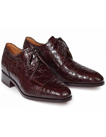 Mauri Exotic Skin Shoes Burgundy