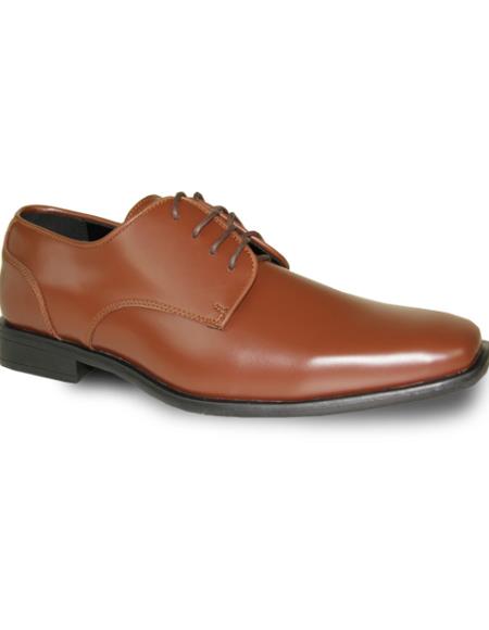 Men's Wide Width Dress Shoe Cognac Matte