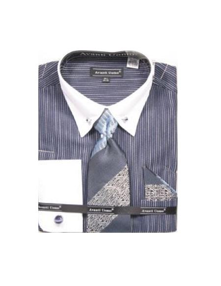 dress shirt with collar bar