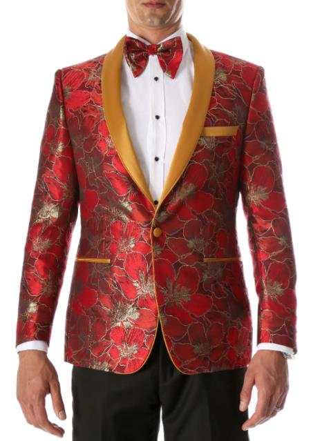 Red and Gold Tuxedo - Red and Gold Blazer