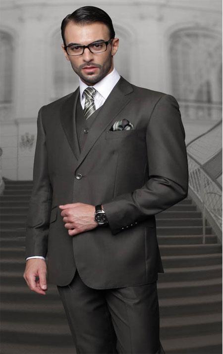 Green Groomsmen Suit - Wool