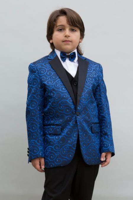 Boys Tuxedo + Boys Navy Blue Suit