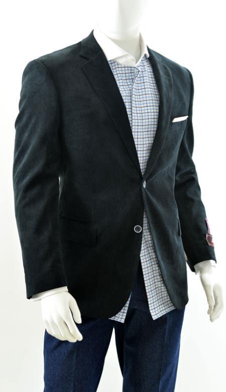 Mens Corduroy Black Blazer