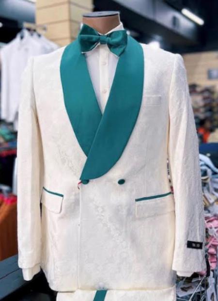 Green Suit For Groom - Green Tuxedo With Bowtie