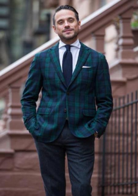 Budget Suits - Affordable Mens Suits - Green and Blue