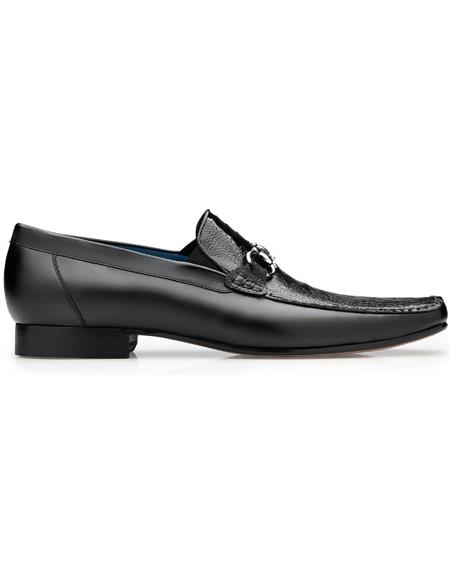 Belvedere Ostrich and Italian Calfskin Shoes Black